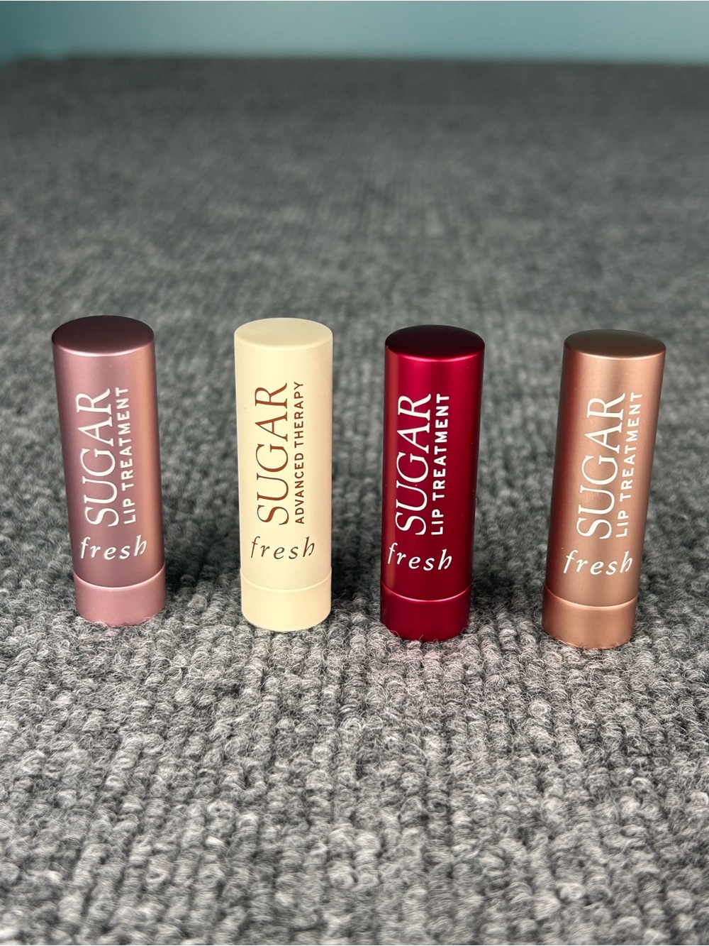 FRESH Sugar Lip Treatments Set of 4 Honey, Icon, Petal & Advanced Therapy MINIS